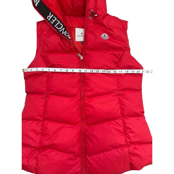 Moncler Womens Size XXL Hooded Puffer Vest Zip Closure Hooded Womens Size XXL - Picture 4 of 11